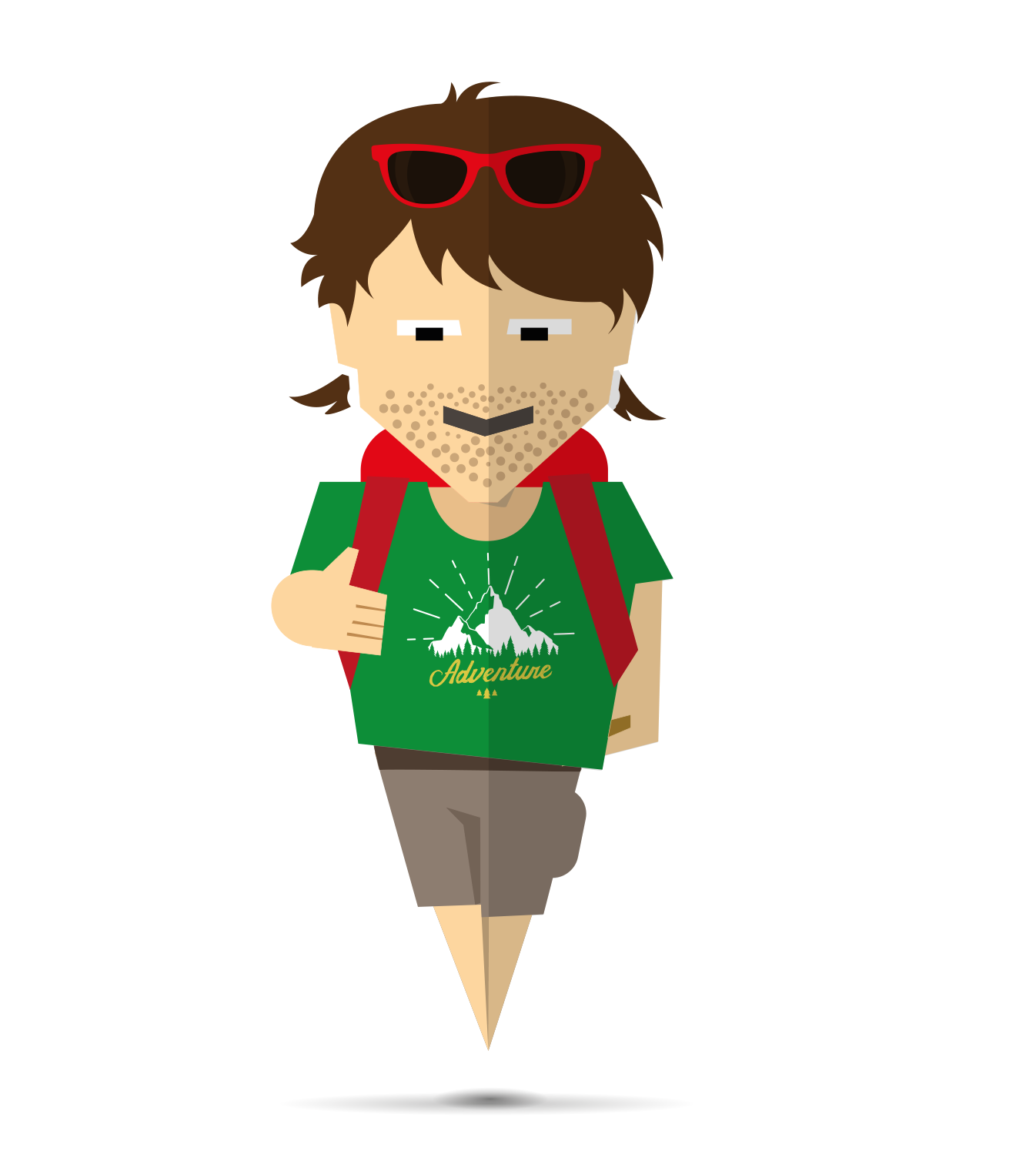 Avatar of a backpacker with rucksack and sunglasses