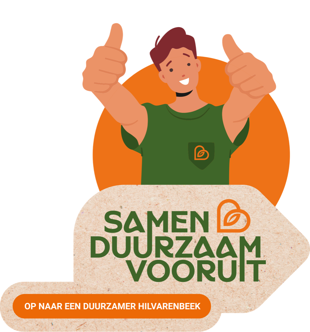 Freek from Hilvarenbeek, character illustration in an orange circle.