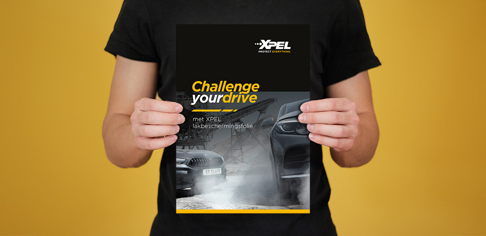 The XPEL brochure 'No risk' in the brand style.